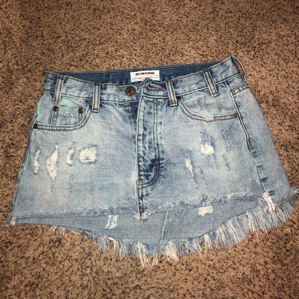 One Teaspoon Junk Yard jean skirt
